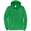 Port & Company Men's Clover Green Core Fleece Full-Zip Hooded Sweatshirt