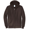 Port & Company Men's Dark Chocolate Brown Core Fleece Full-Zip Hooded Sweatshirt