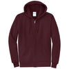 Port & Company Men's Maroon Core Fleece Full-Zip Hooded Sweatshirt