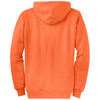 Port & Company Men's Neon Orange Core Fleece Full-Zip Hooded Sweatshirt