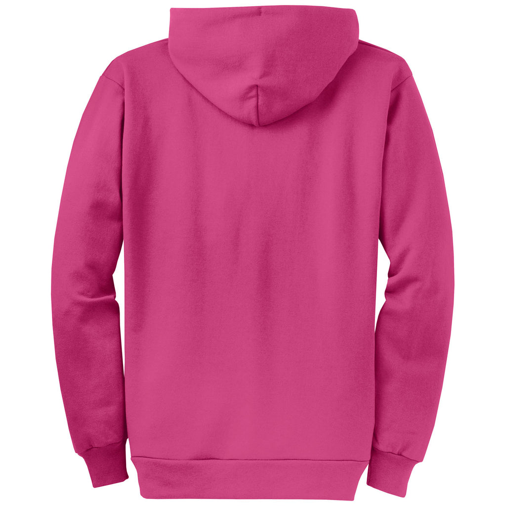 Port & Company Men's Sangria Core Fleece Full-Zip Hooded Sweatshirt