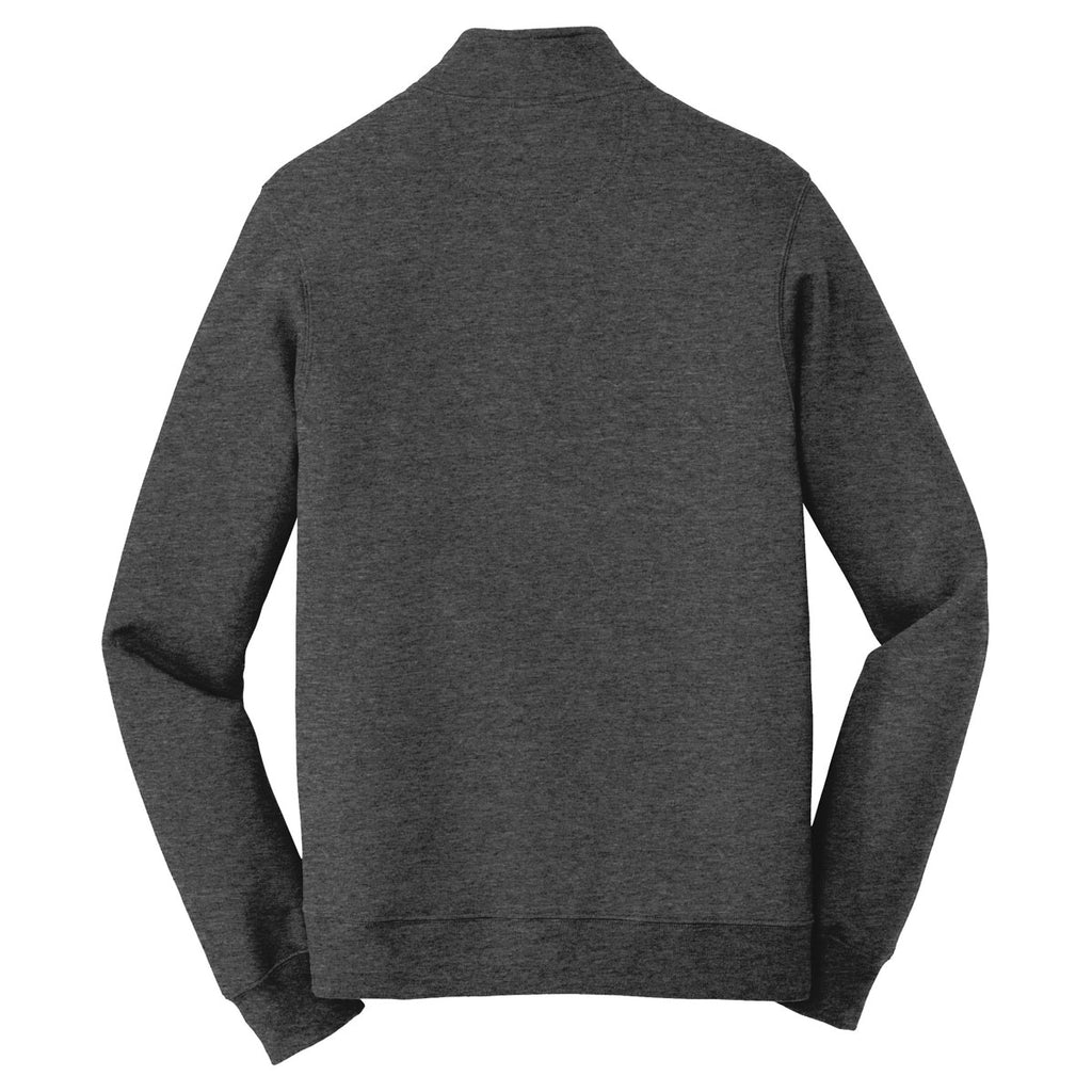 Port & Company Men's Dark Heather Grey Fan Favorite Fleece 1/4-Zip Pullover Sweatshirt
