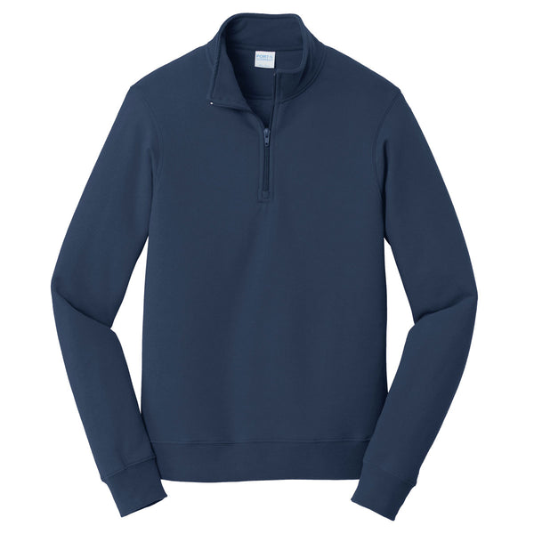 Port & Company Men's Team Navy Fan Favorite Fleece 1/4-Zip Pullover Sw