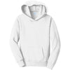 Port & Company Youth White Fan Favorite Fleece Pullover Hooded Sweatshirt