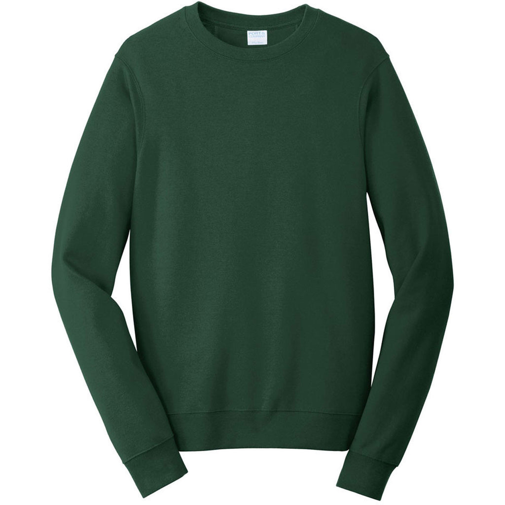 Port & Company Men's Forest Green Fan Favorite Fleece Crewneck Sweatshirt