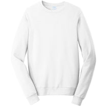 Port & Company Men's White Fan Favorite Fleece Crewneck Sweatshirt