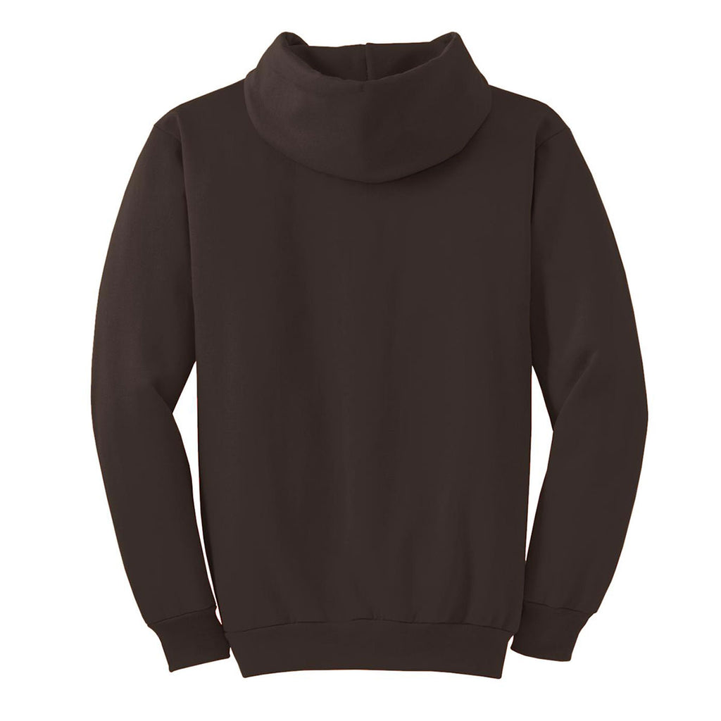 Port & Company Men's Dark Chocolate Brown Essential Fleece Pullover Hooded Sweatshirt