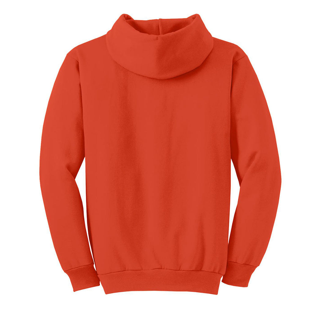 Port & Company Men's Orange Essential Fleece Pullover Hooded Sweatshirt