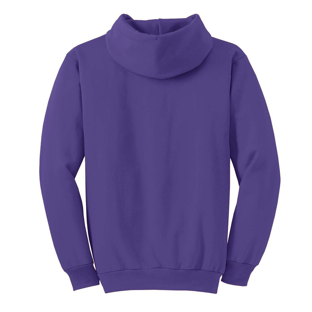 Port & Company Men's Purple Essential Fleece Pullover Hooded Sweatshirt