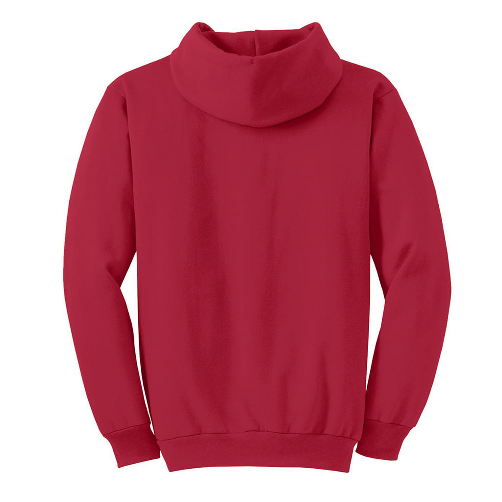 Port & Company Men's Red Essential Fleece Pullover Hooded Sweatshirt