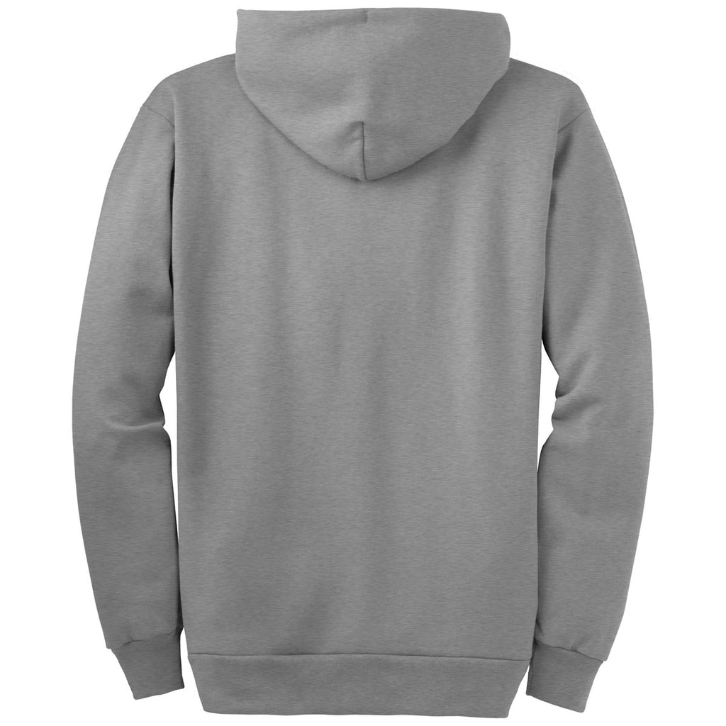 Port & Company Men's Athletic Heather Essential Fleece Full-Zip Hooded Sweatshirt