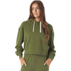 Glyder Women's Chive Vintage Oversized Cropped Hoodie