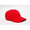 Pacific Headwear Red Structured Velcro Adjustable Cap