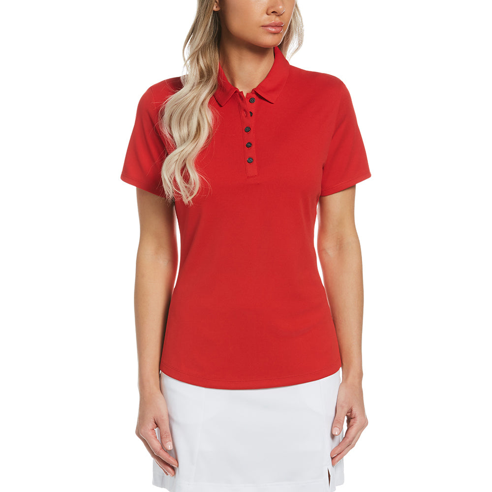 Perry Ellis Women's Salsa Red Classic Polo