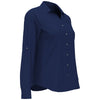 Perry Ellis Women's Classic Navy Heathered Woven Shirt
