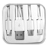 Primeline White 3-in-1 Charging Cable in Square Case