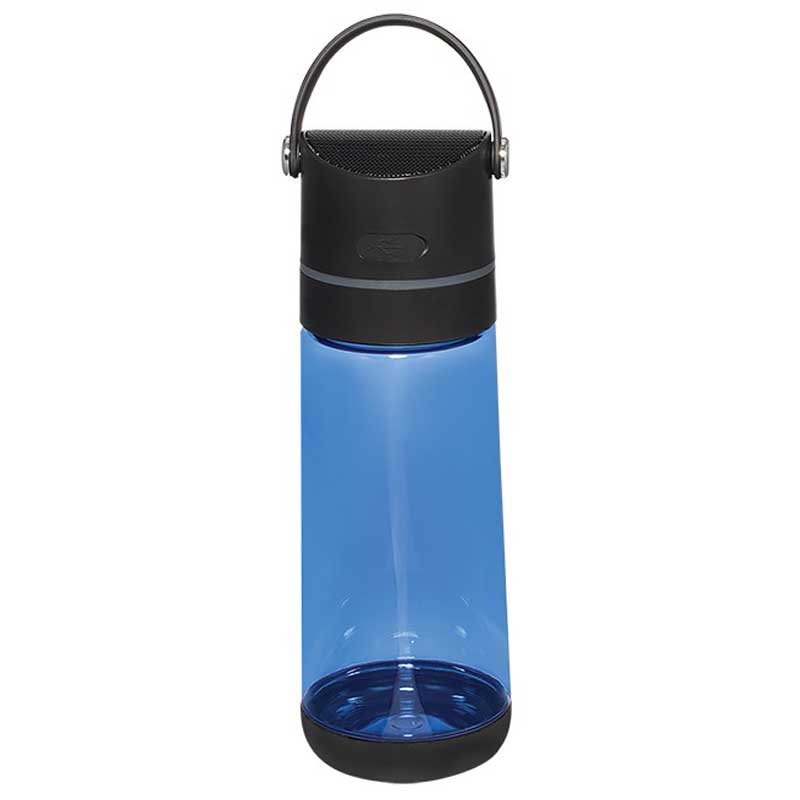 Primeline Translucent Blue 21 oz. Copolyester Plastic Wireless Speaker Bottle