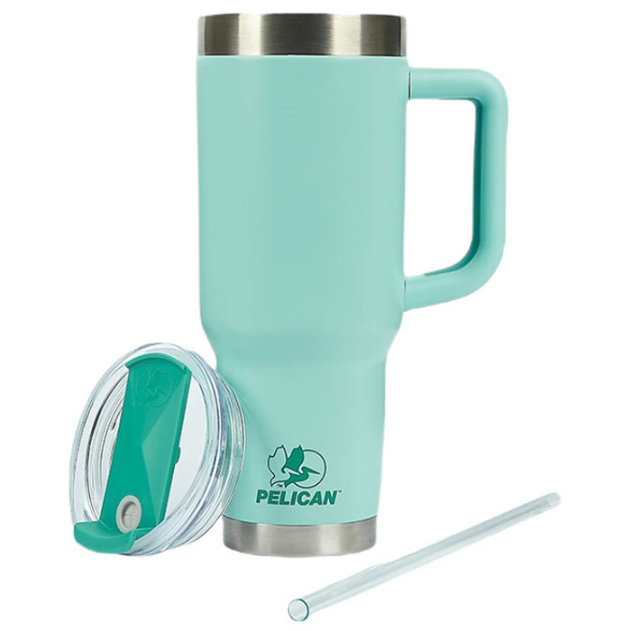 Pelican Aqua Porter 40 oz. Recycled Double Wall Stainless Steel Travel Tumbler