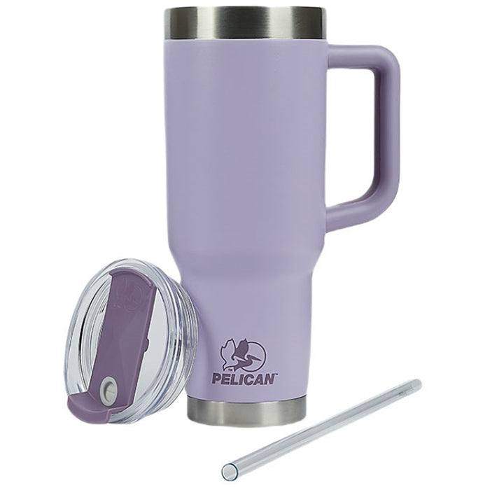 Pelican Purple Porter 40 oz. Recycled Double Wall Stainless Steel Travel Tumbler