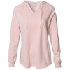 Independent Trading Co. Women's Blush Lightweight California Wavewash Hooded Pullover Sweatshirt