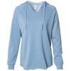 Independent Trading Co. Women's Misty Blue Lightweight California Wavewash Hooded Pullover Sweatshirt