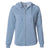 Independent Trading Co. Women's Misty Blue California Wave Wash Full-Zip Hooded Sweatshirt