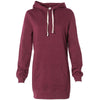 Independent Trading Co. Women's Maroon Special Blend Hooded Pullover Dress