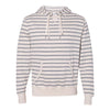Independent Trading Co. Unisex Oatmeal Heather/Salt Pepper Stripe Midweight French Terry Hooded Pullover Sweatshirt