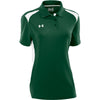 Under Armour Women's Forest Green/White Colorblock Polo