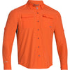 Under Armour Men's Orange Iso-Chill Flats Guide L/S Shirt