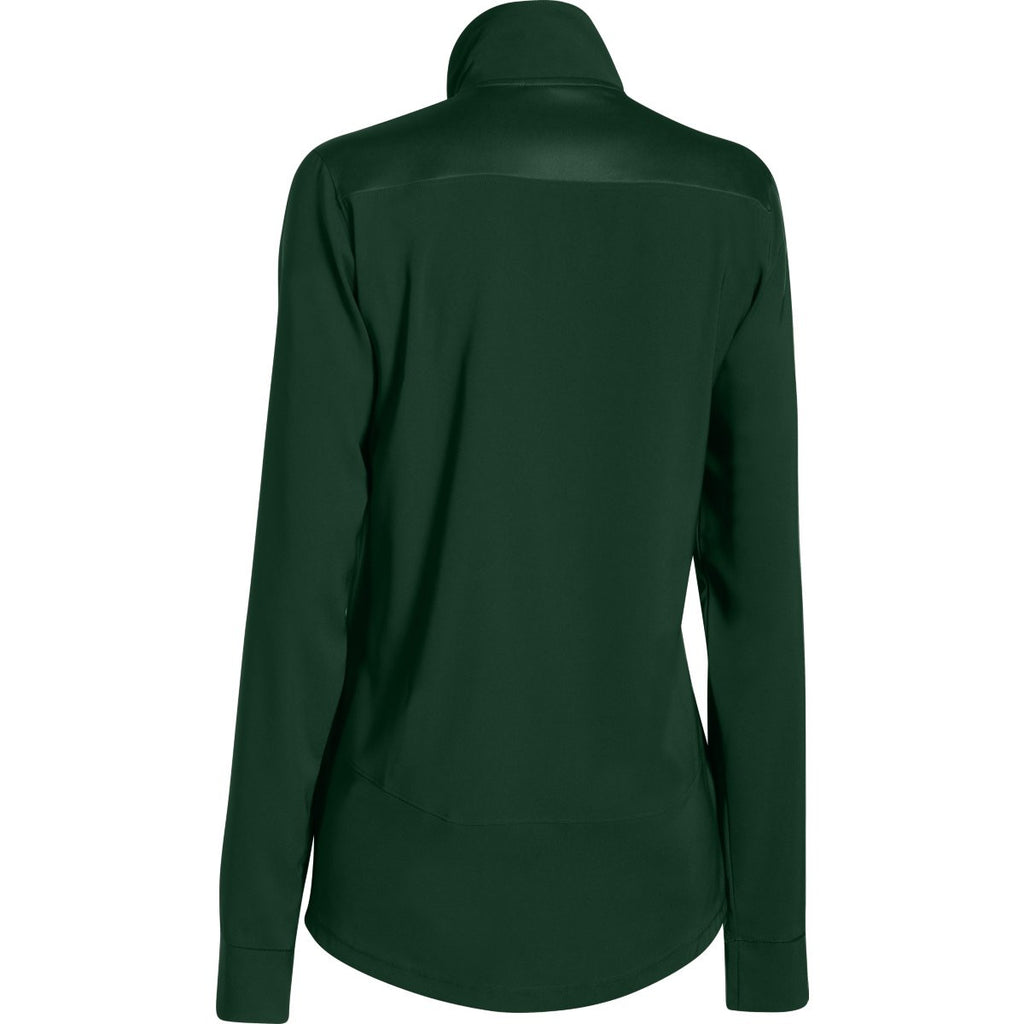Under Armour Women's Forest Green Pre-Game Woven Jacket