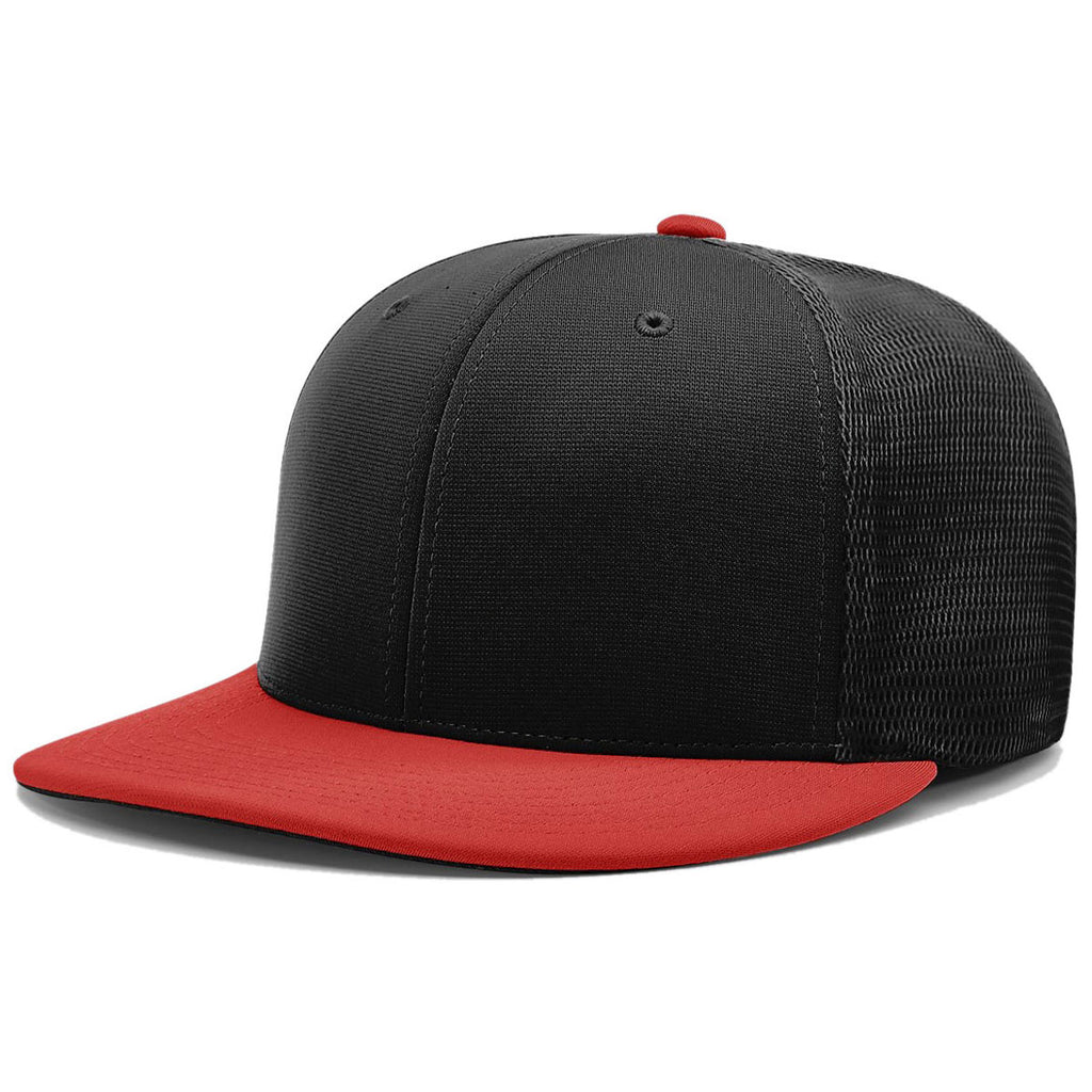 Richardson Black/Red Combination Pulse Mesh R-Flex Hat