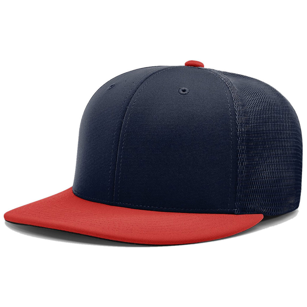 Richardson Navy/Red Combination Pulse Mesh R-Flex Hat