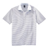 Page and Tuttle Men's White/Navy Pinstripe Polo