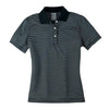 Page and Tuttle Women's Black Pinstripe Polo