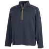 Page and Tuttle Men's Iron Grey/Gold Quarter Zip Tech Pullover