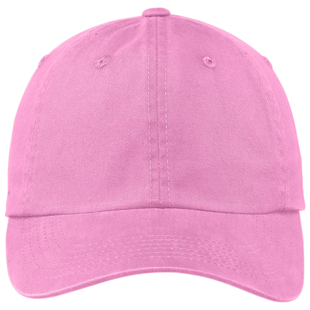 Port Authority Bright Pink Garment Washed Cap