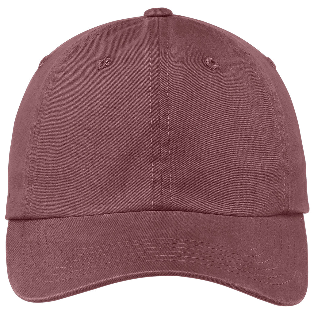 Port Authority Maroon Garment Washed Cap