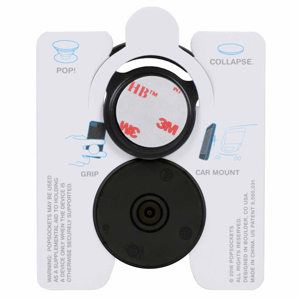 PopSockets Iridscent Black Grip Phone Holder with Mount