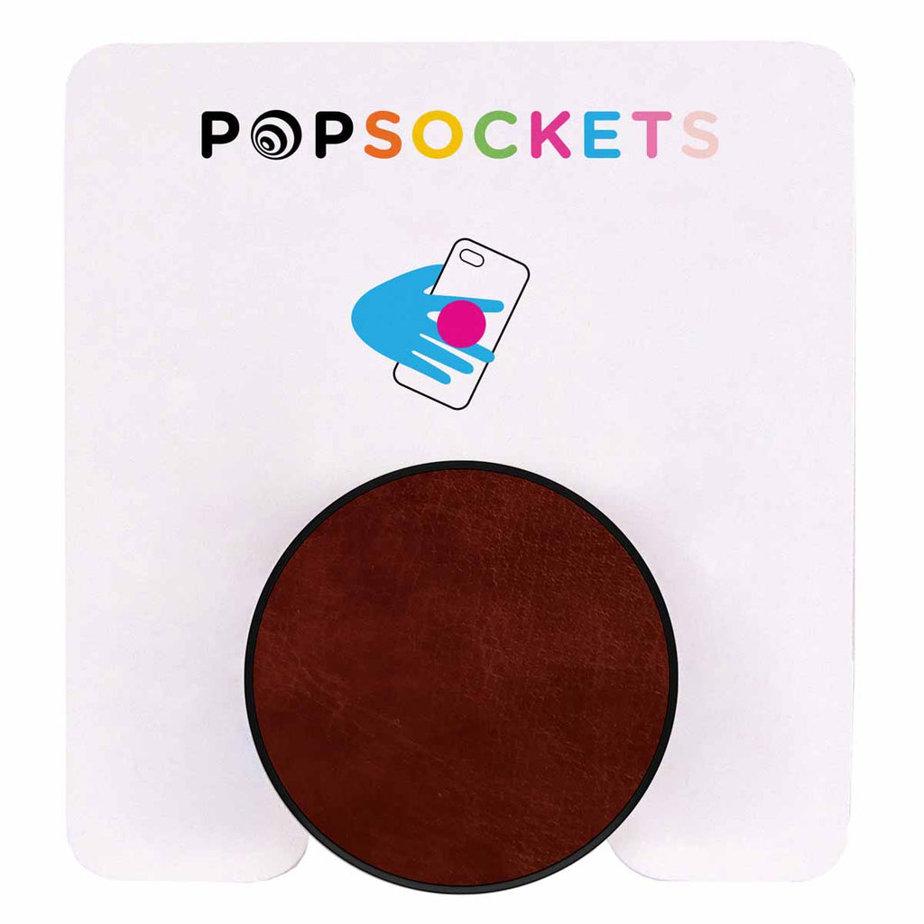 PopSockets Brown Vegan Leather Grip Phone Holder