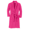 Port Authority Pink Raspberry Plush Microfleece Shawl Collar Robe