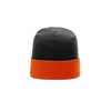 Richardson Black/Orange R-Series 2 Color Beanie with Cuff