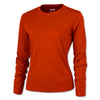 BAW Women's Orange Loose Fit Cool Tek Long Sleeve T-Shirt