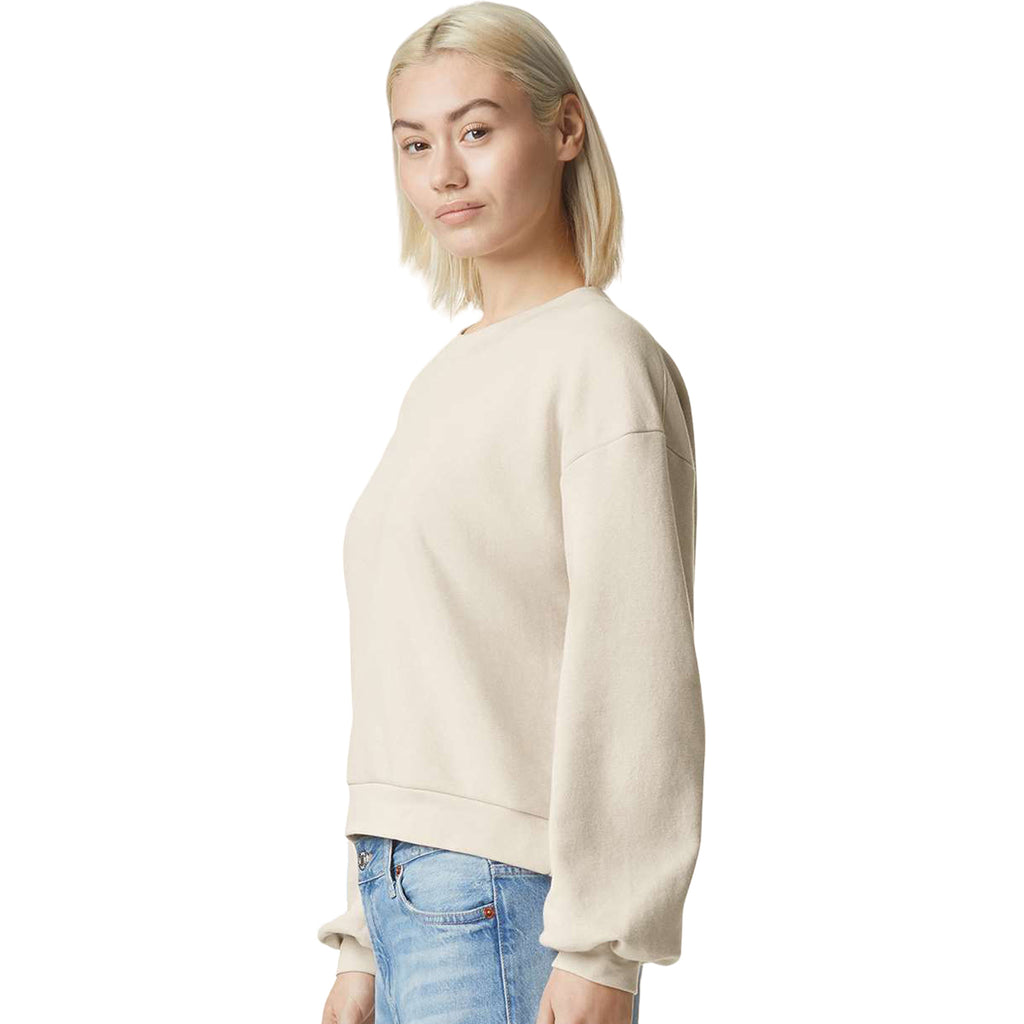 American Apparel Women's Bone ReFlex Fleece Crewneck Sweatshirt