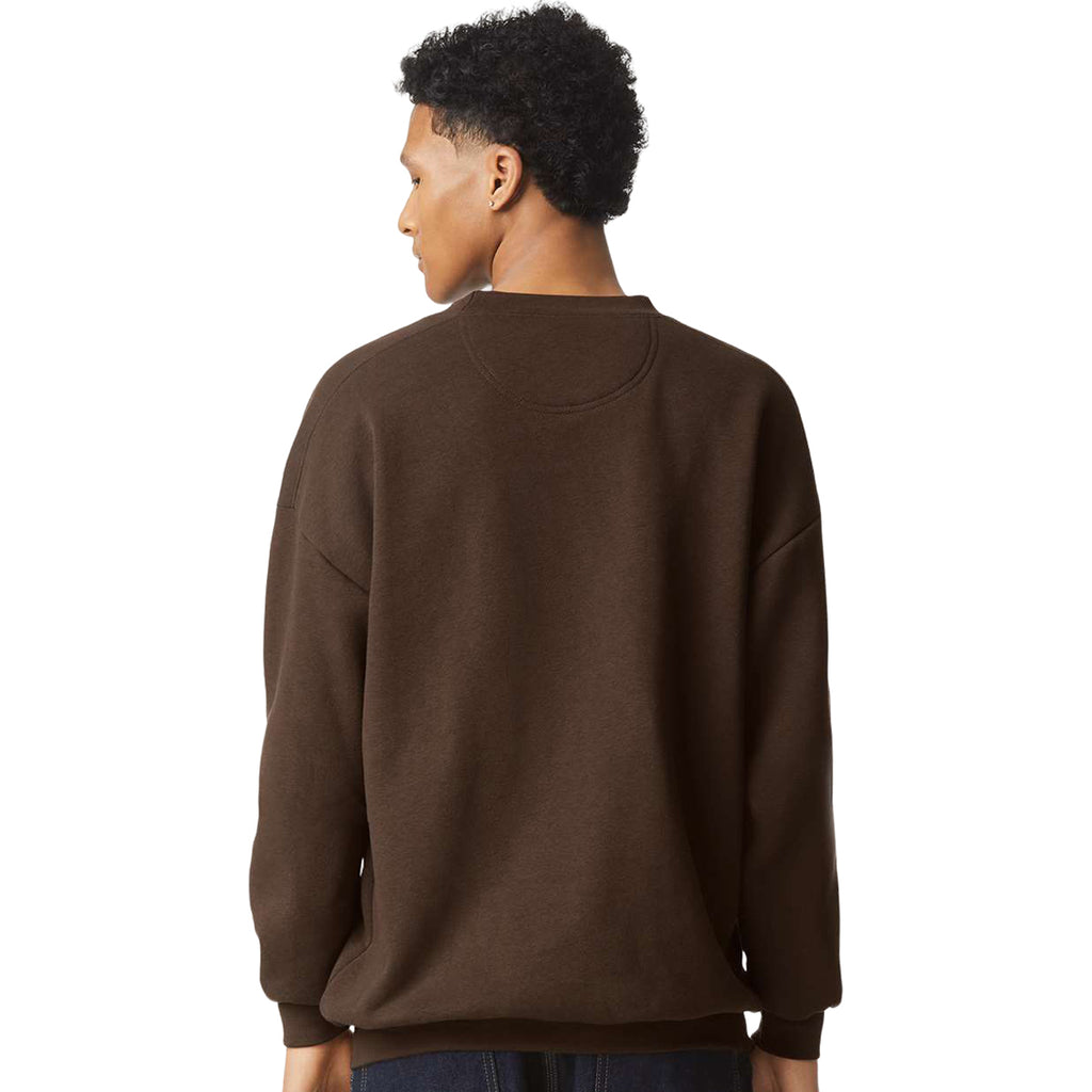 American Apparel Unisex Brown ReFlex Fleece Crewneck Sweatshirt