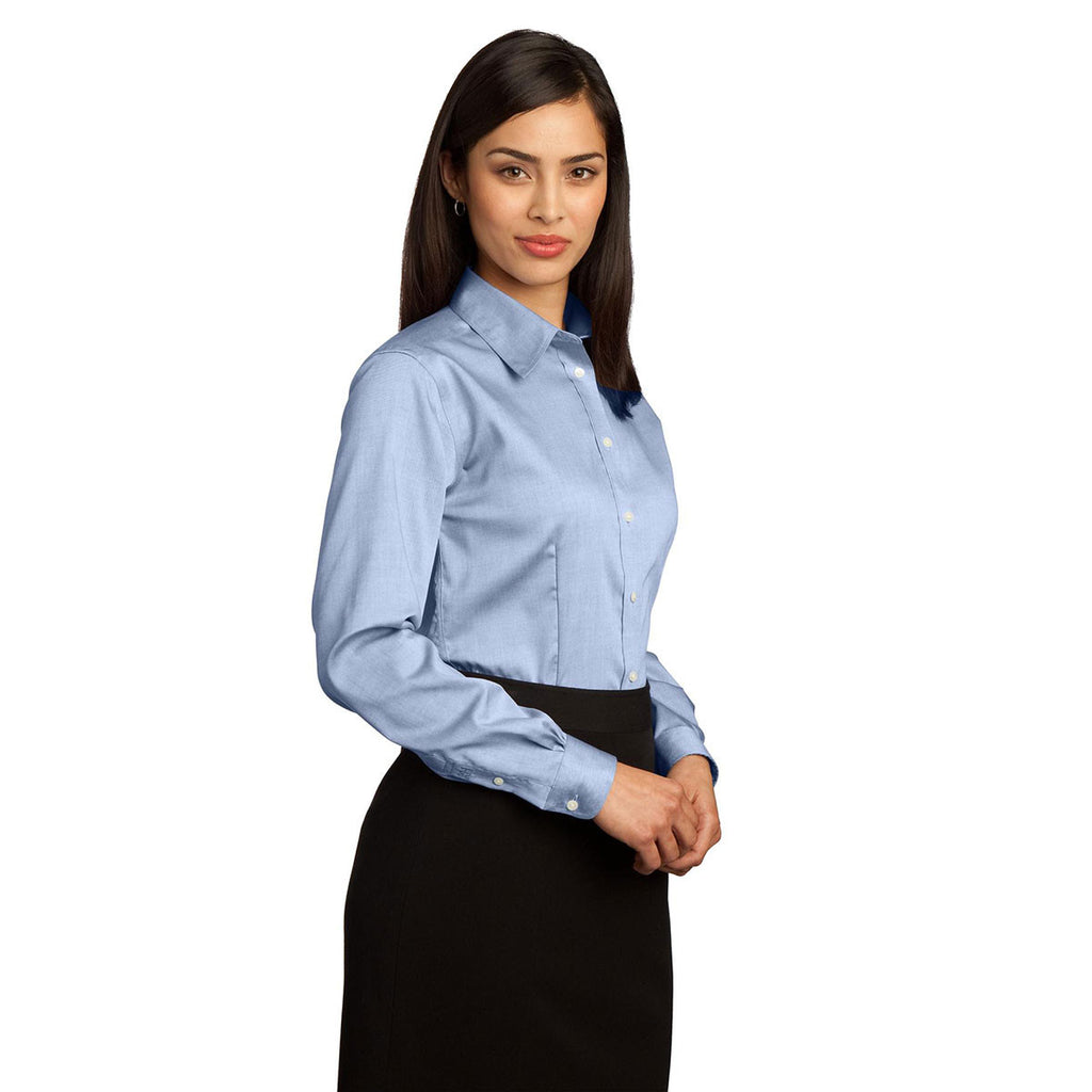 Red House Women's Blue Non-Iron Pinpoint Oxford Shirt