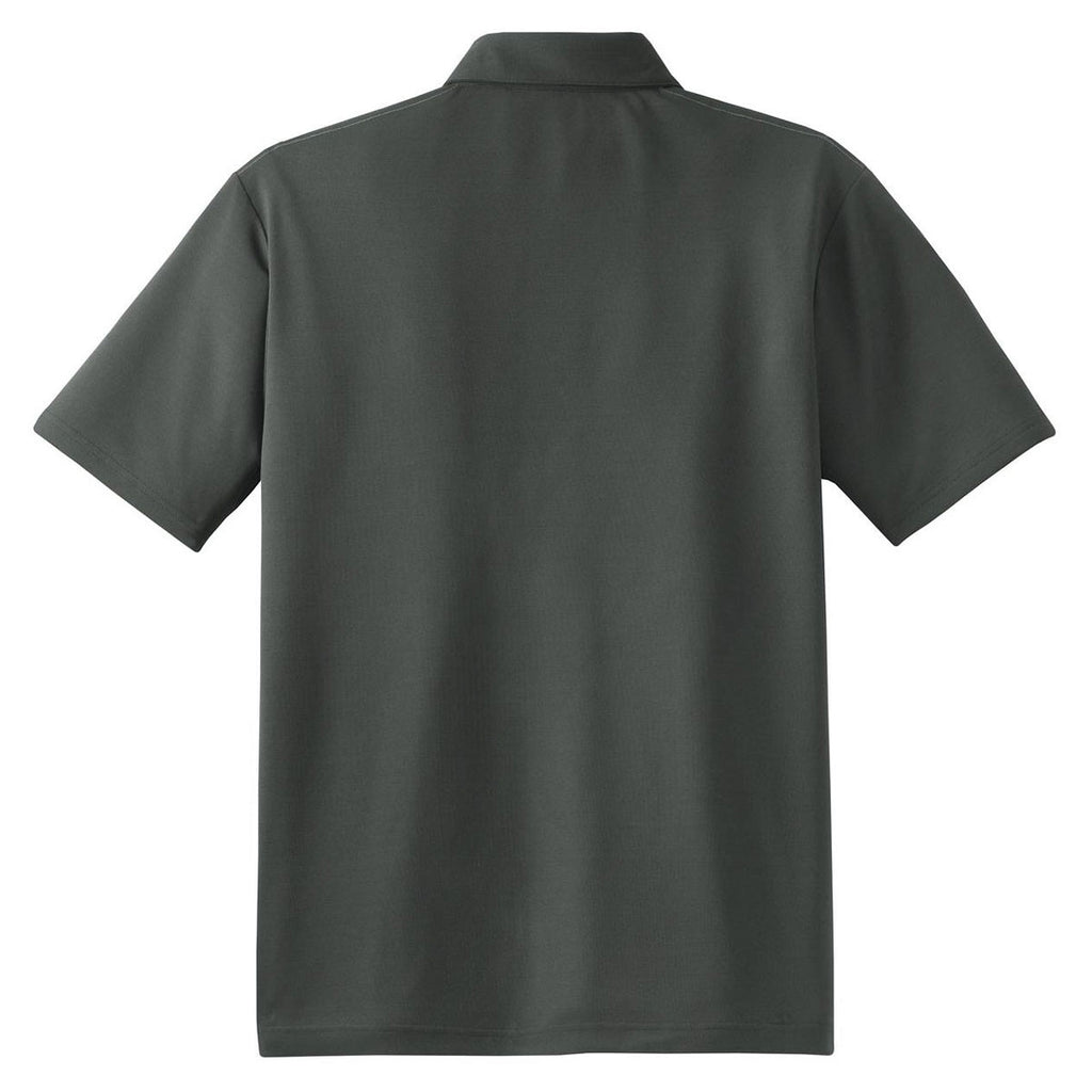 Red House Men's Clay Green Contrast Stitch Performance Pique Polo