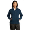 Red House Women's Navy Heather Sweater Fleece Full-Zip Jacket
