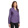 Red House Women's Purple Dusk French Cuff Non-Iron Pinpoint Oxford Shirt