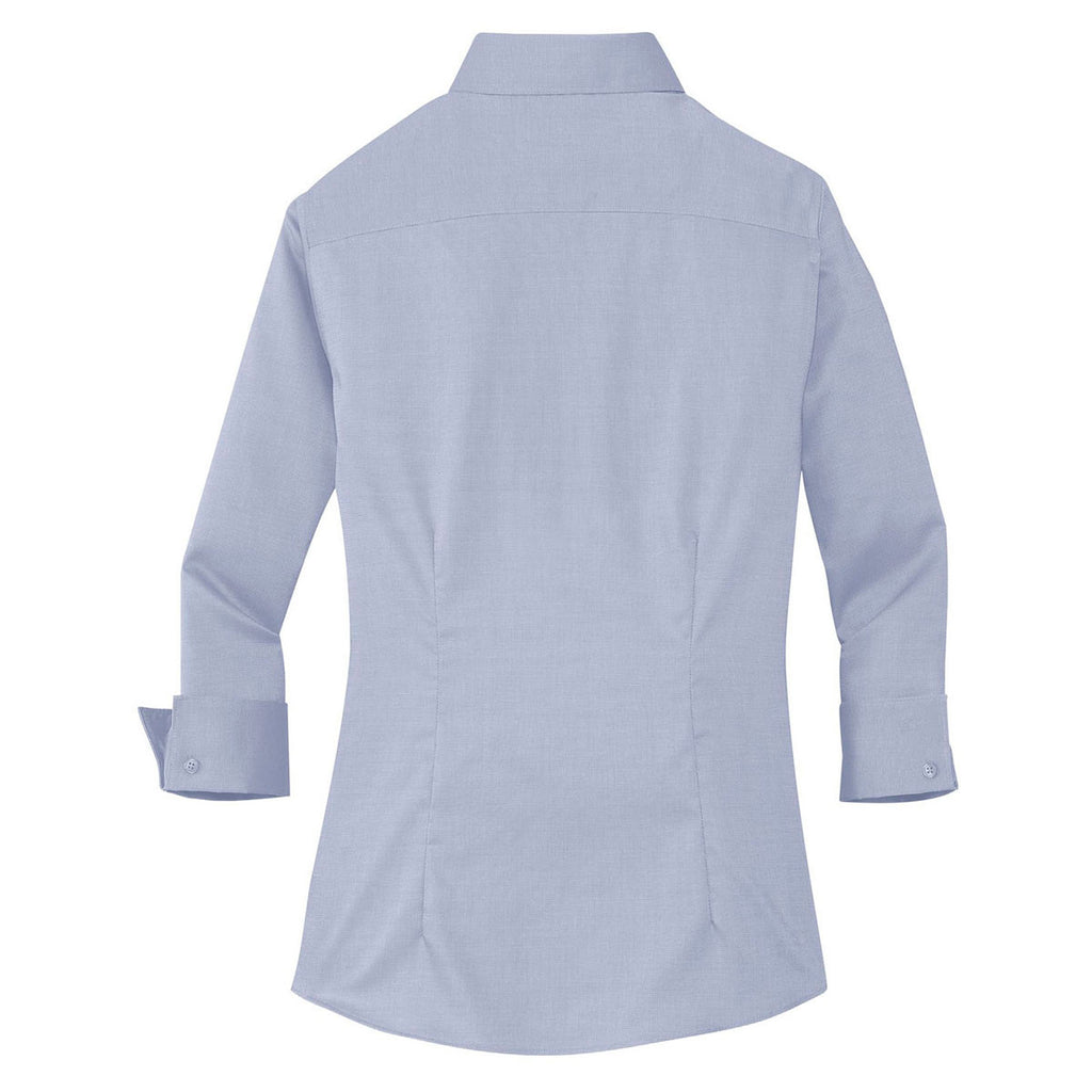 Red House Women's Slate Blue 3/4-Sleeve Nailhead Non-Iron Shirt
